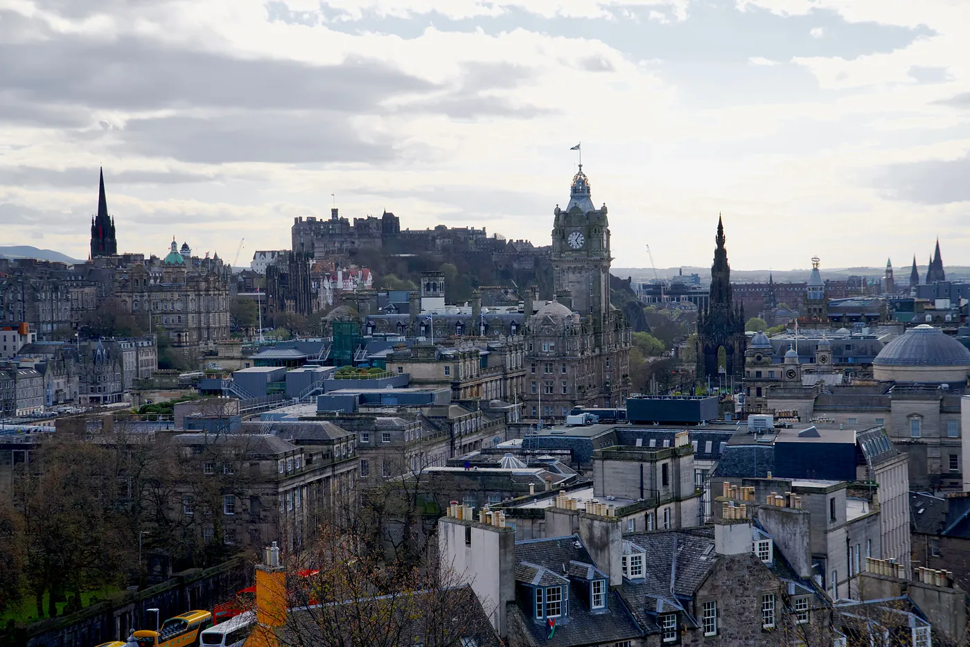 The Old Town and Prince's Street from atop Calton.