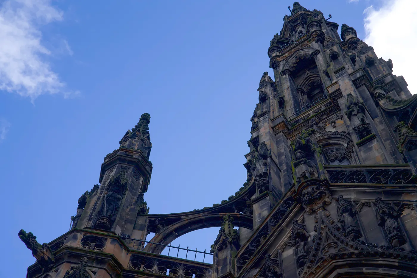 The upper half of the Scott Monument.