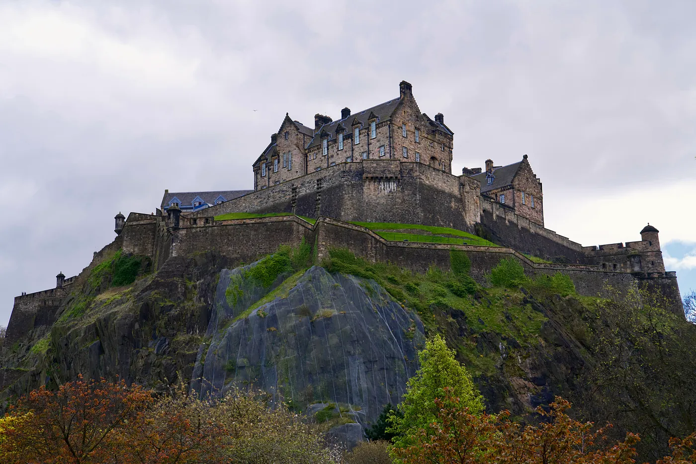 The west side of Edinburgh's Castle.