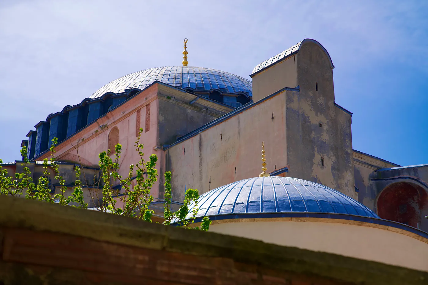 A secluded garden beyond the Hagia's Sophia's walls.