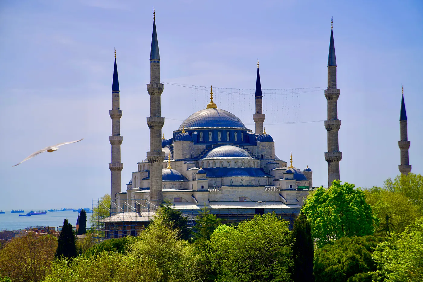 The Blue Mosque situated across the street from the Hagia Sophia