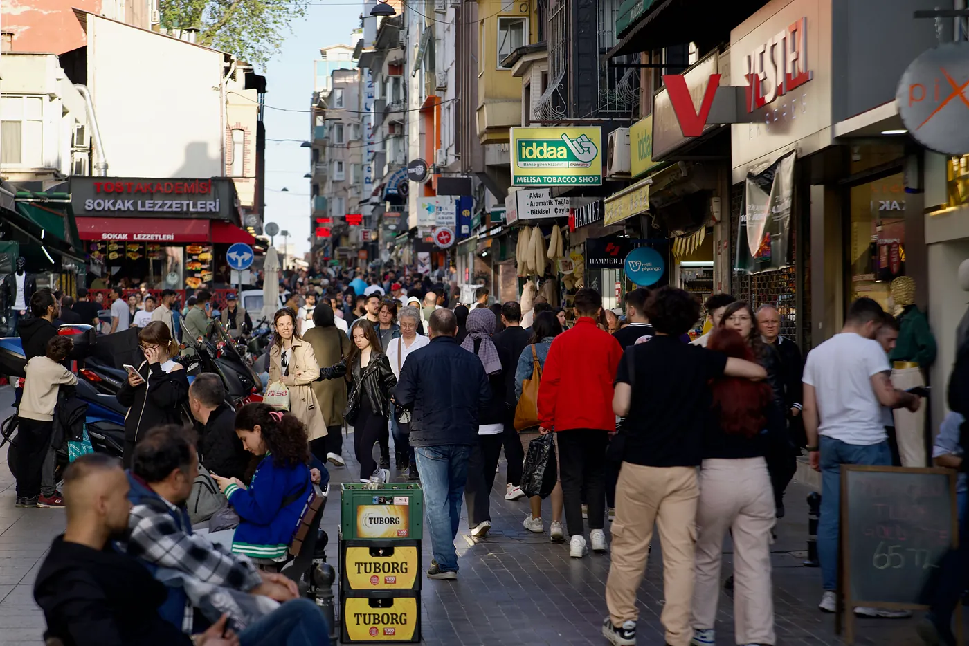 Turks going about their daily business.